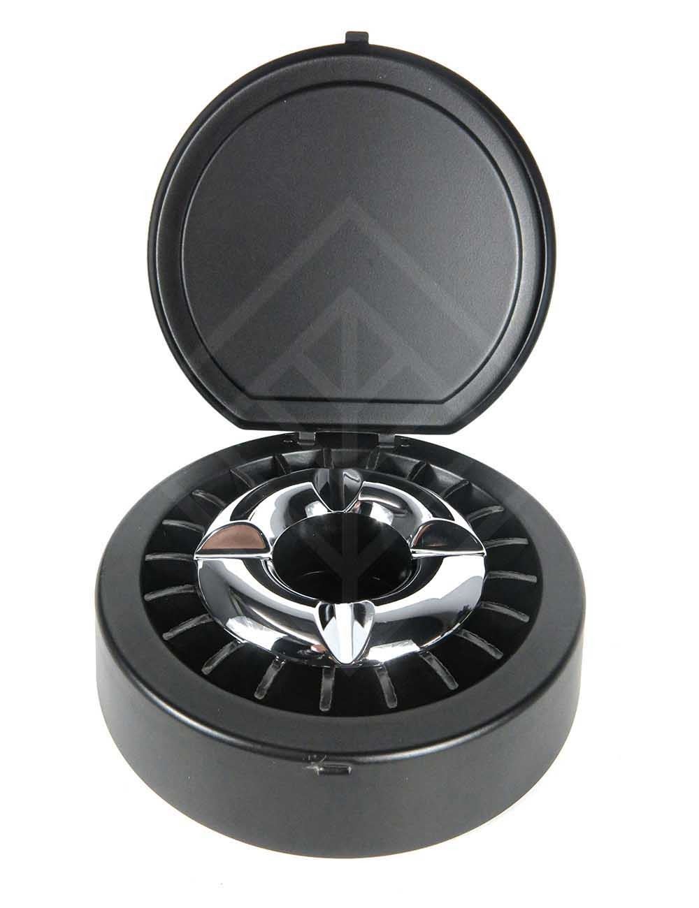 Scrumiera Coney with insert and lid black matte 13cm